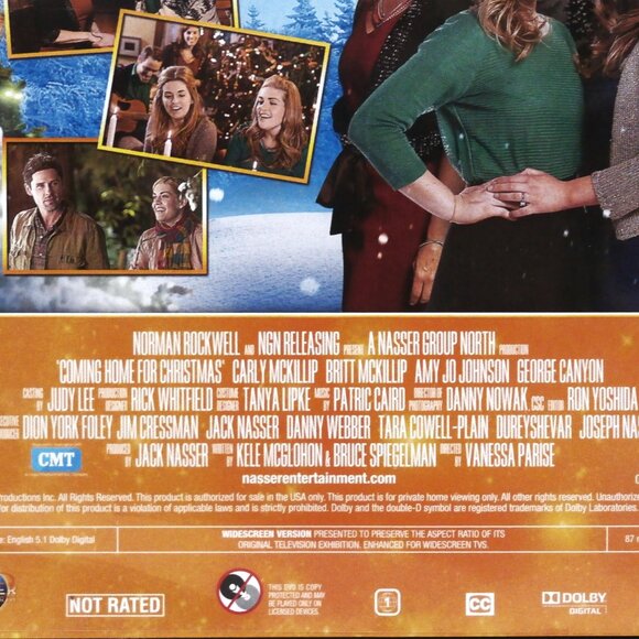 Norman Rockwell COMING HOME FOR CHRISTMAS DVD Carly McKillip, Britt McKillip - Picture 4 of 5